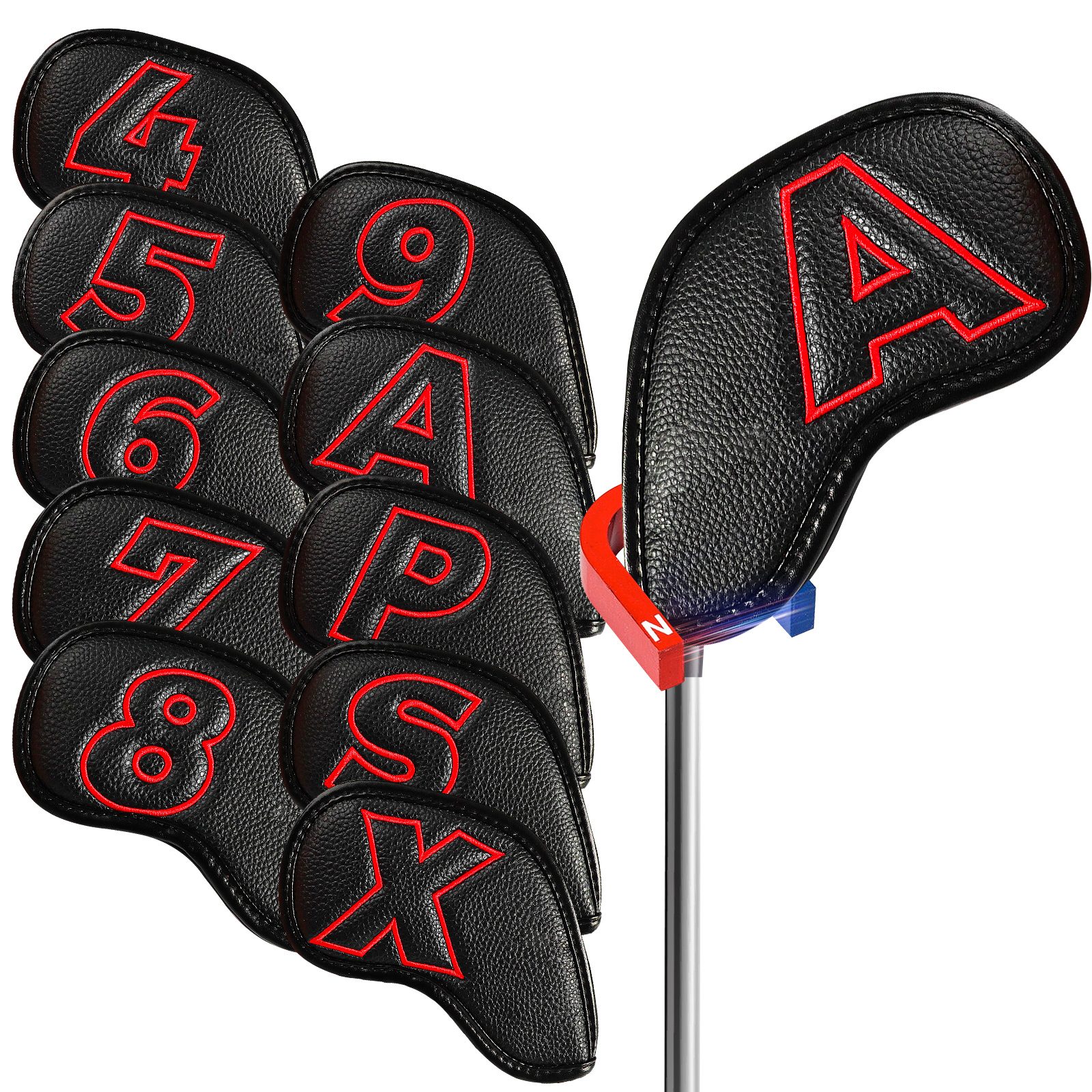 Golf Equipment Kit - Golf Iron Covers Set Strong Magnetic