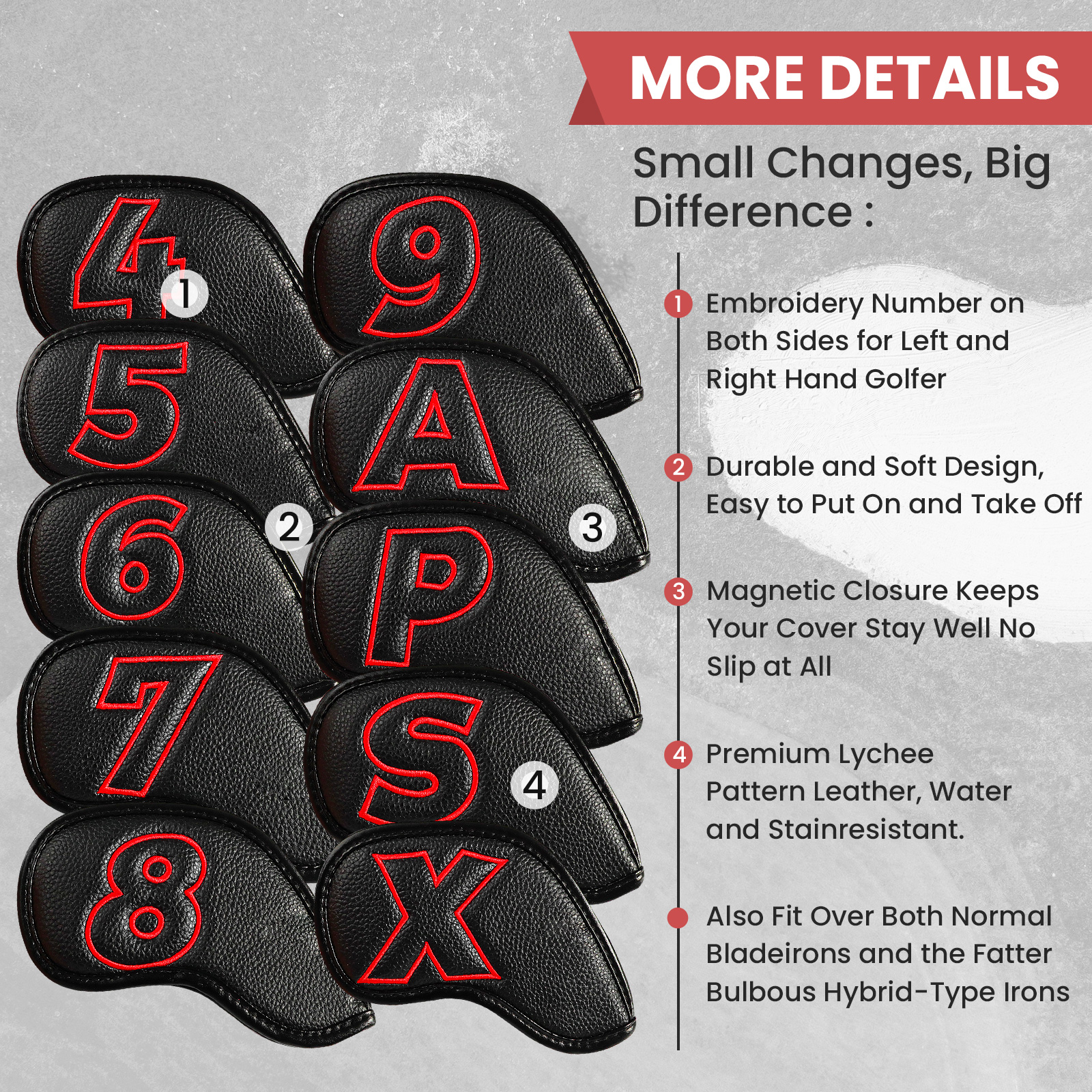 Golf Iron Covers Set Strong Ma - Golf Equipment Kit reseña y precio