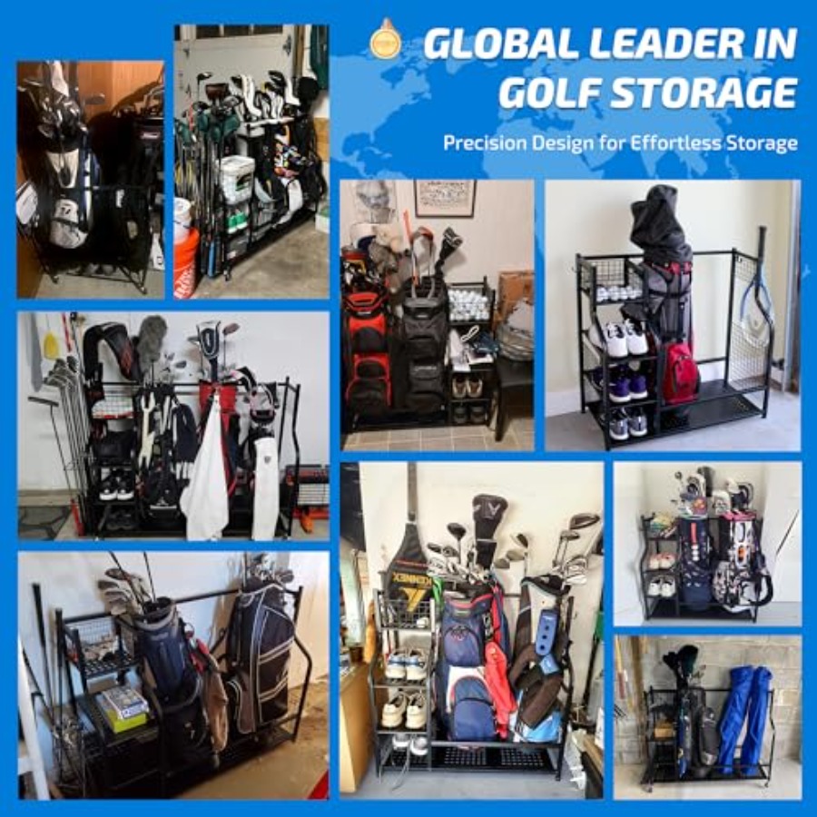 Golf Bag Storage Garage Organi - Golf Equipment Bag reseña y precio