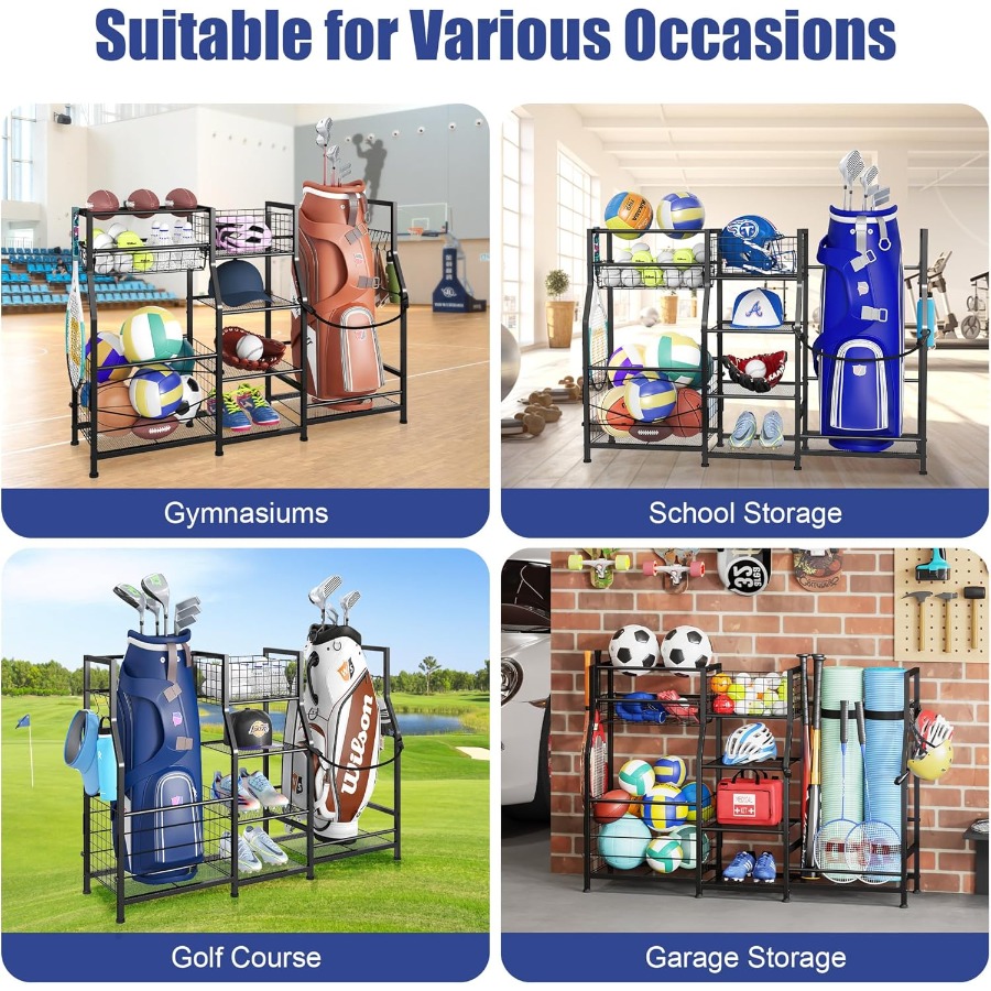 Golf Bag Stand Garage Storage  - Golf Equipment Bag reseña y precio