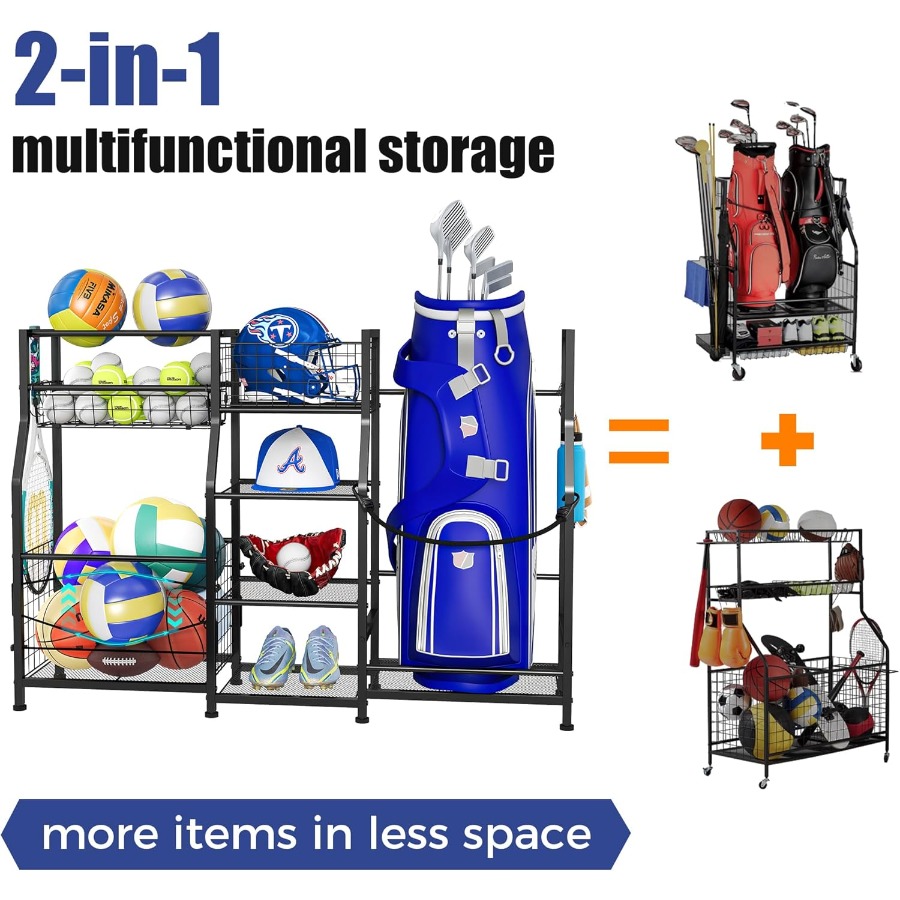 Golf Bag Stand Garage Storage  - Golf Equipment Bag reseña y precio