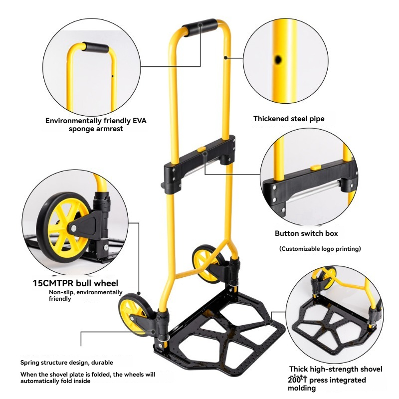 Folding Hand Truck Portable,Li - Pull Cart Fold reseña y precio