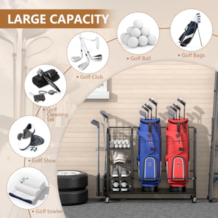 Golf Bag Storage Big Capacity  - Golf Equipment Bag reseña y precio