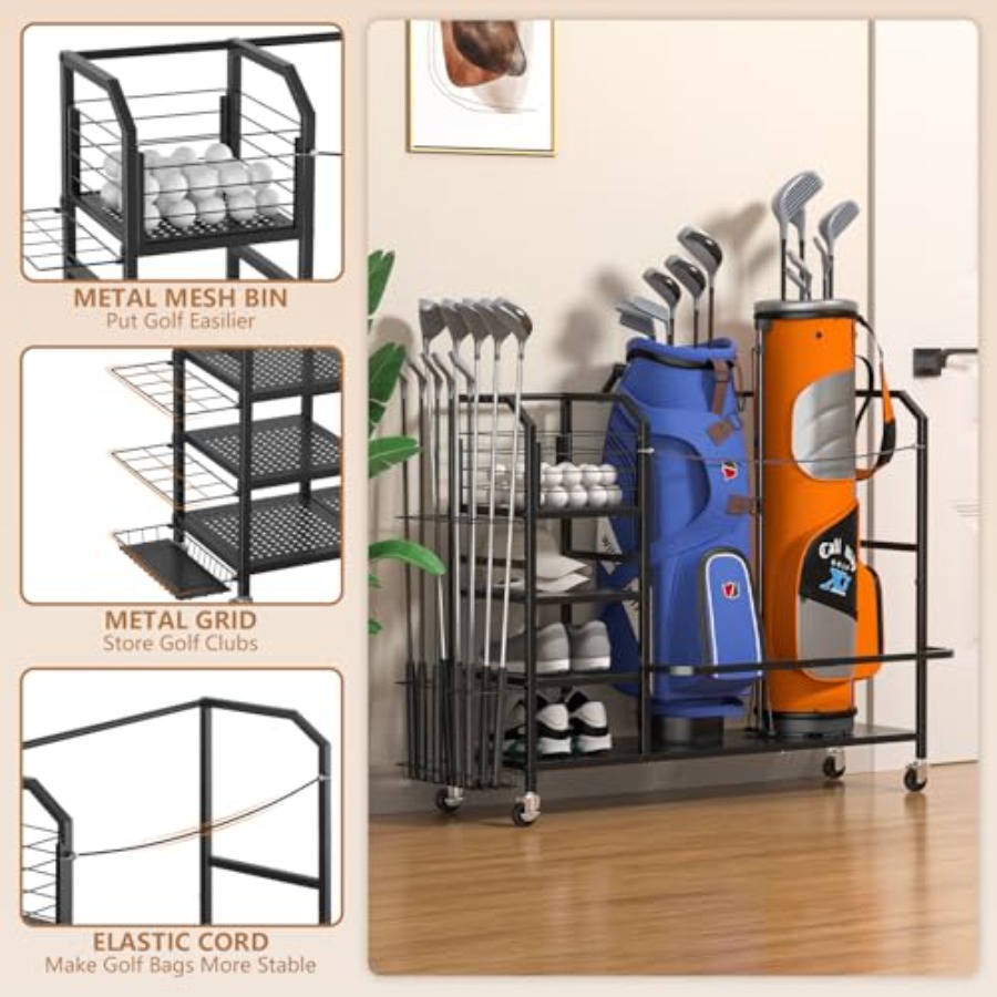 Golf Bag Storage Big Capacity  - Golf Equipment Bag reseña y precio