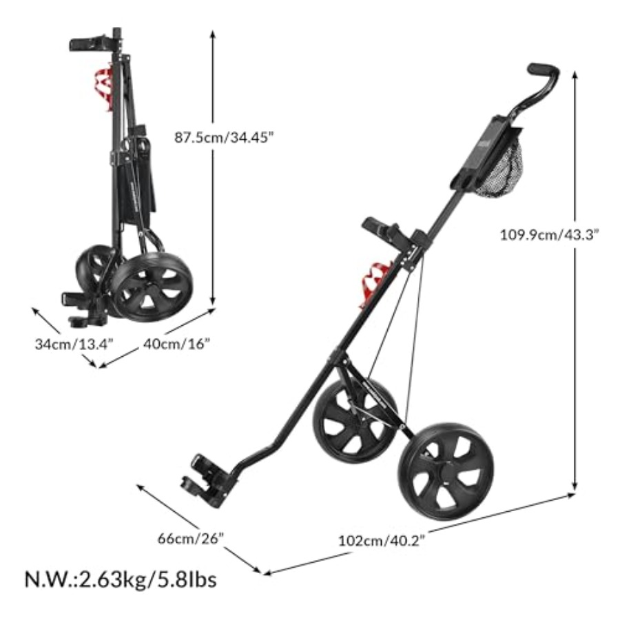 CaddyLite 5.8 Deluxe Golf Pull - Pull Cart Fold reseña y precio