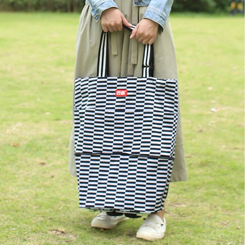 Portable Folding Shopping Cart - Pull Cart Fold reseña y precio