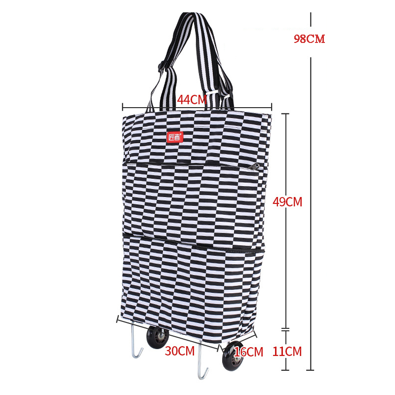 Portable Folding Shopping Cart - Pull Cart Fold reseña y precio
