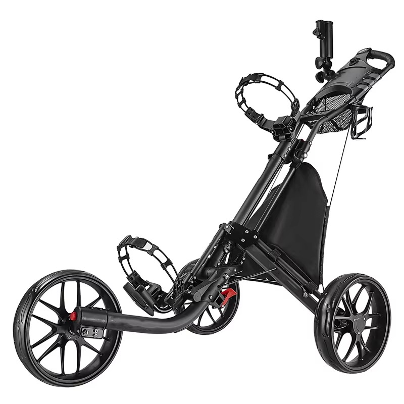 Golf Push Cart 4 Wheel Sturdy  - Pull Cart Fold reseña y precio