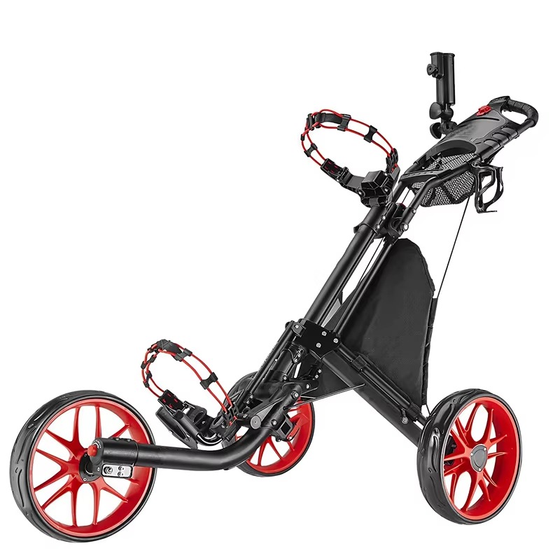 Golf Push Cart 4 Wheel Sturdy  - Pull Cart Fold reseña y precio