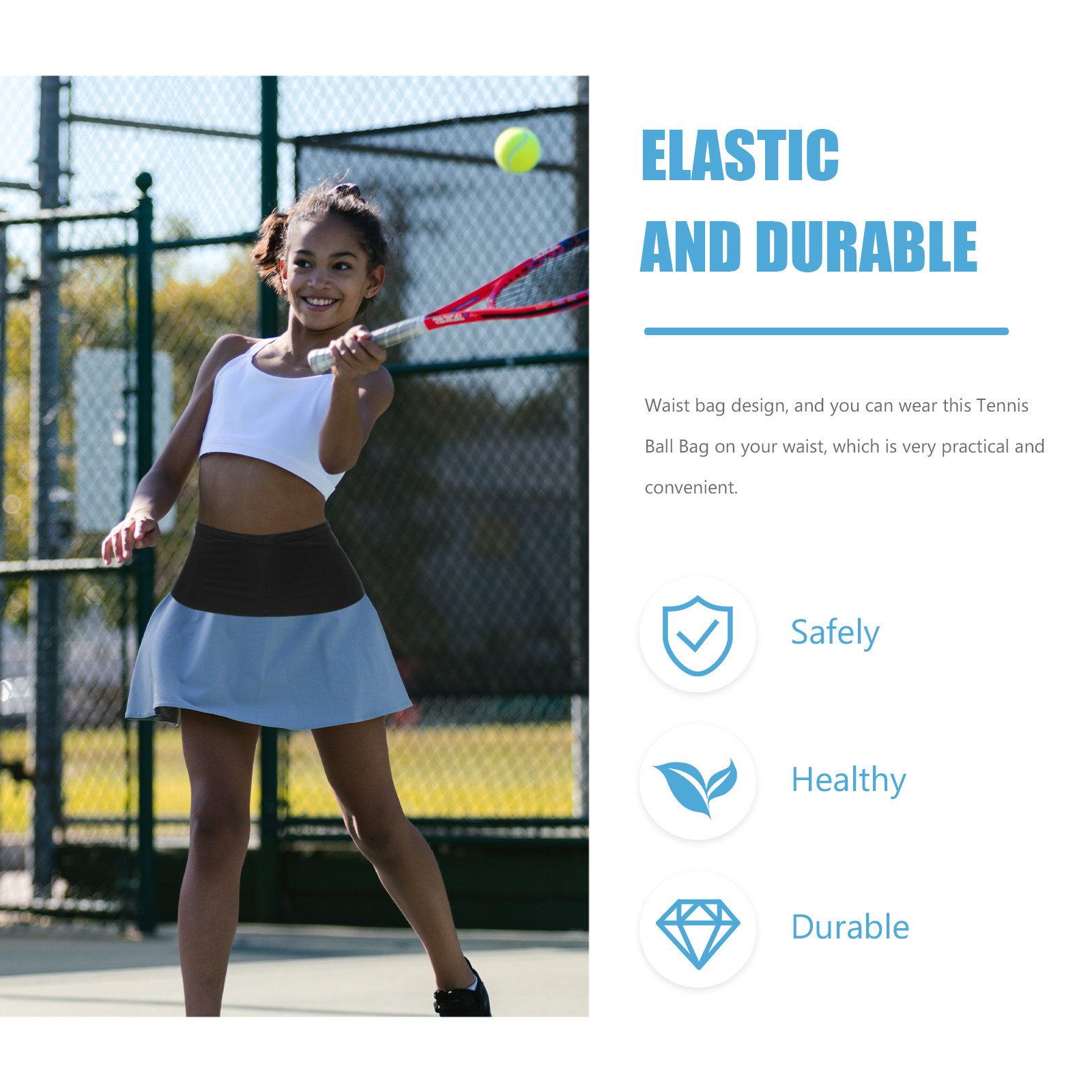 Tennis Ball Waist Bag Reusable - Golf Equipment Bag reseña y precio