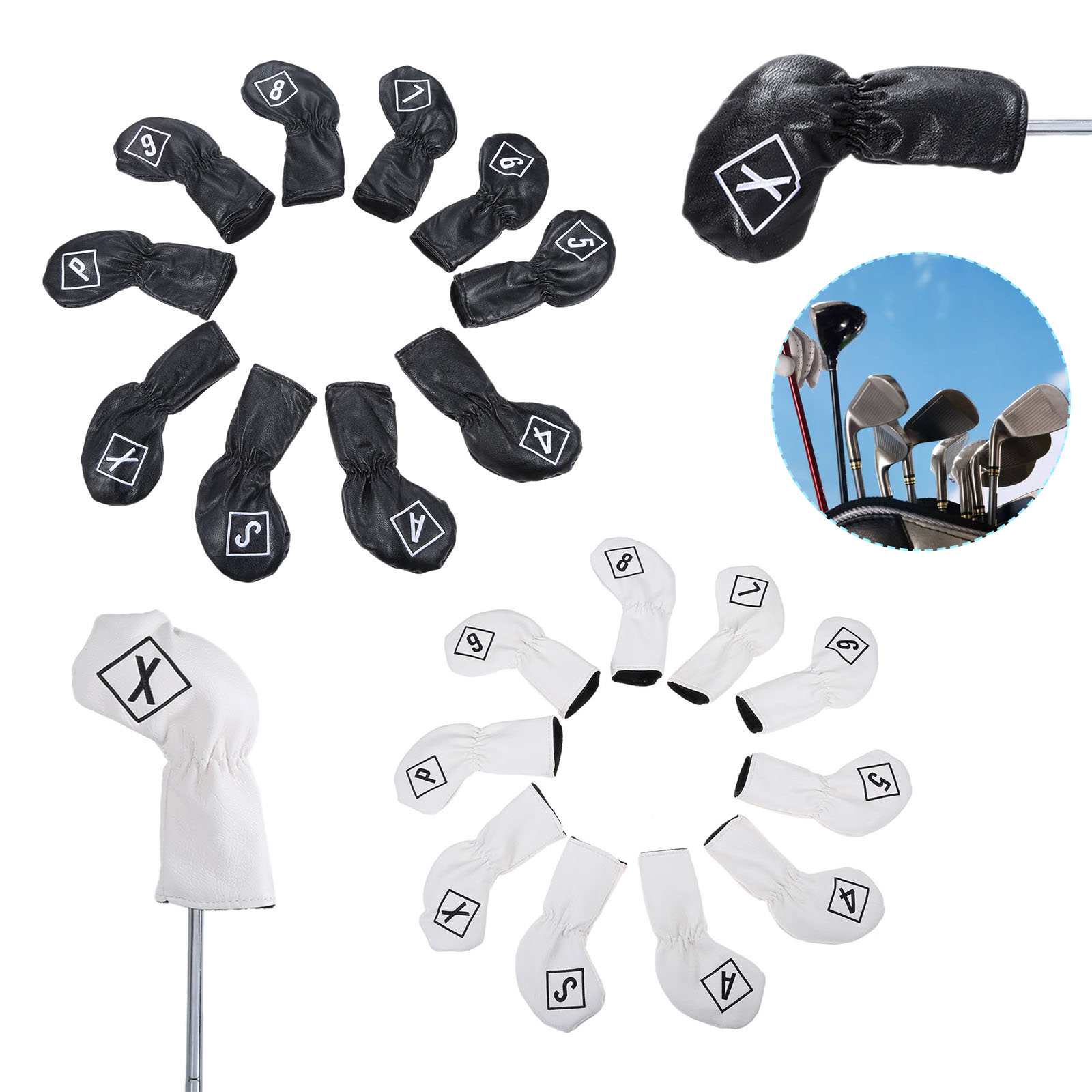 10Pcs/Set PU Leather Golf Head - X Golf Equipment reseña y precio