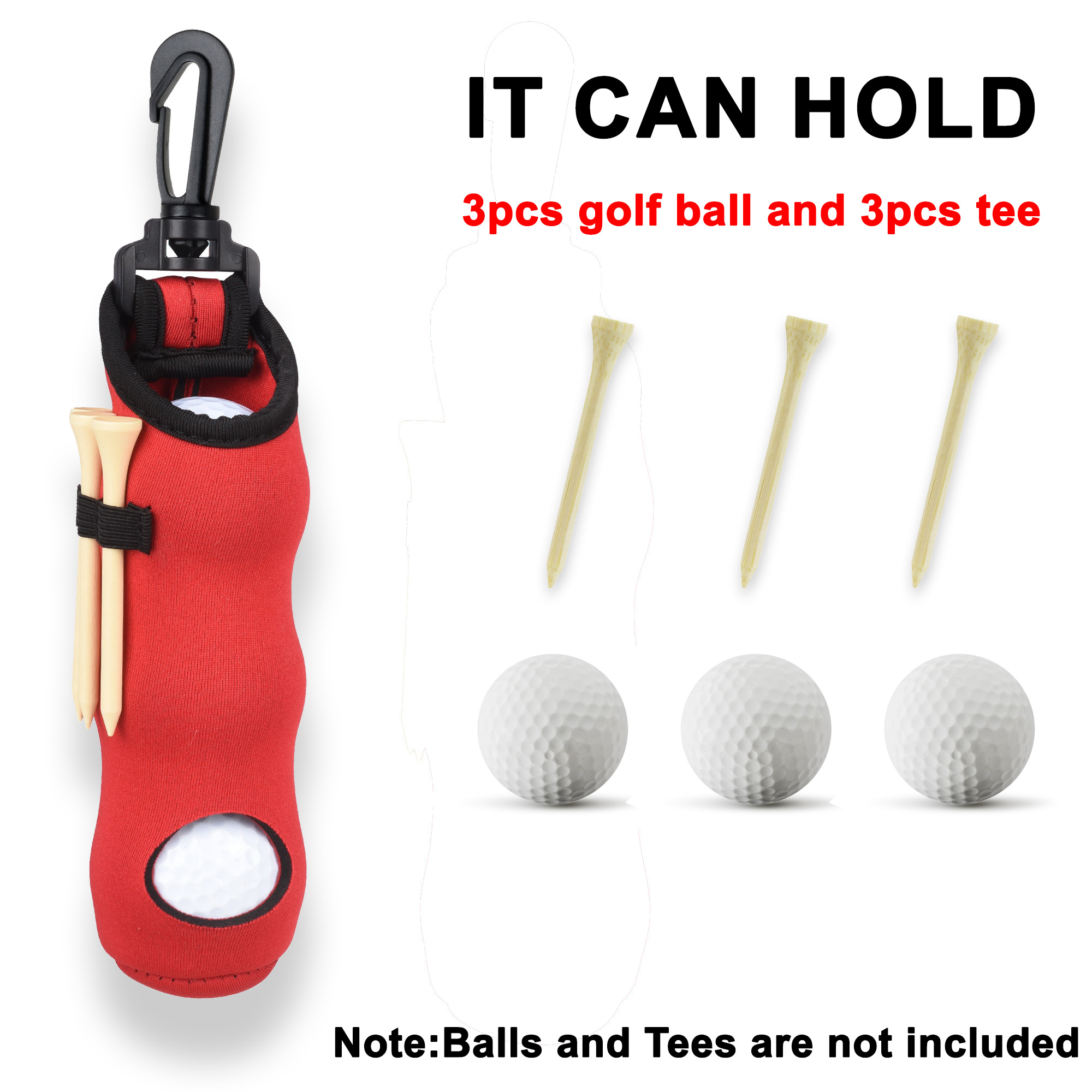 Golf Tee Holder Neoprene Golf  - Golf Equipment Bag reseña y precio